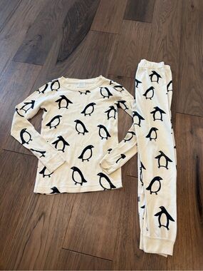 Hanna Andersson Organic Cotton Penguin Pajama Set - Size 130 cm / US 8